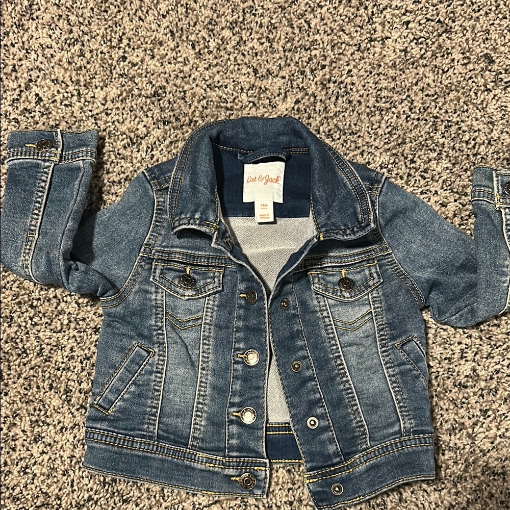 Cat & Jack Blue Jean Jacket Classic Denim Style